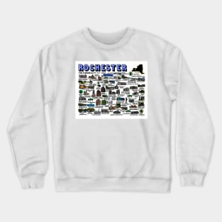 Rochester New York Map Art Crewneck Sweatshirt